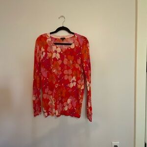 Talbots floral lightweight sweater size s